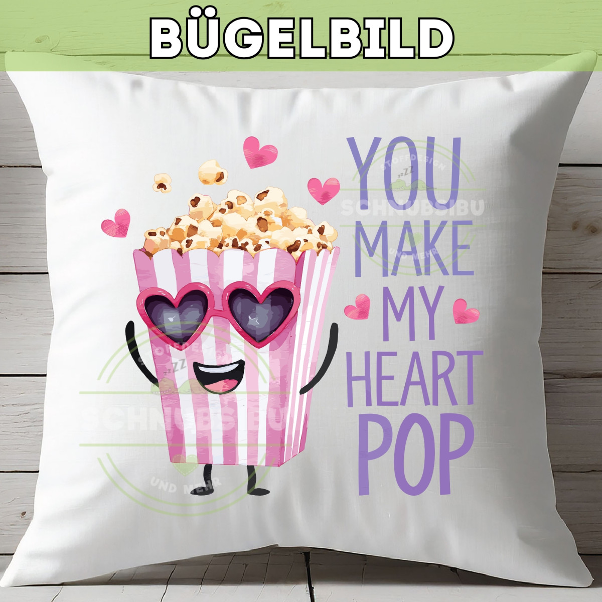 Bügelbild Popcorn 02